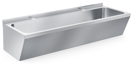 Servant i rustfritt stål dobbel 1200x425x165 mm