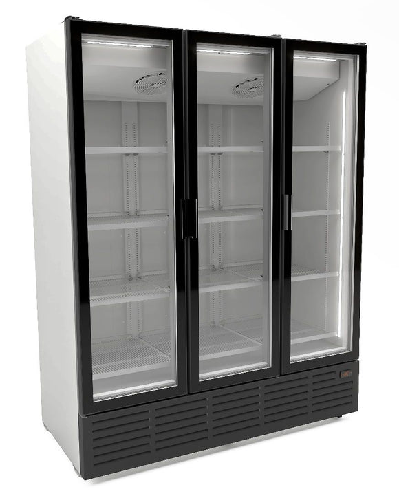 Kjøleskap 3 glassdører hvit 9002