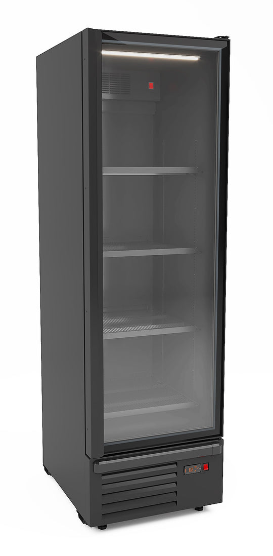Kjøleskap 1 glassdør svart 550L