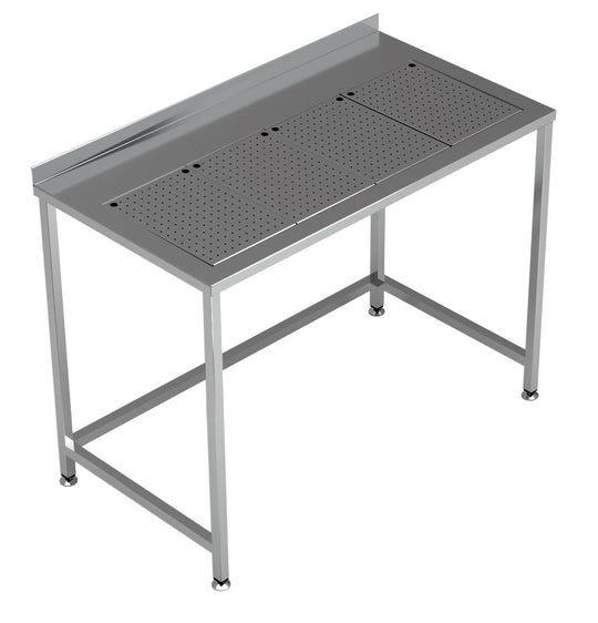 ARBEIDSBAR MED INTEGRERT DRYPPEBRETT 1200X650