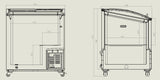 Glasslokk for fryseboks 198 L