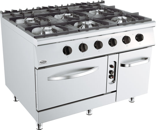 Base 900 gasskomfyr 6 bluss med gassovn