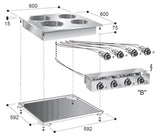 Elektrisk komfyr 4 plater