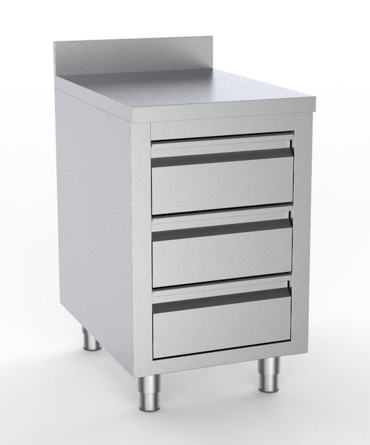 700 arbeidsbord med 3 skuffer med bakkant 500