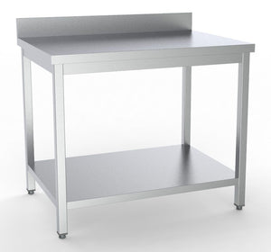 600 Arbeidsbord med 1 underhylle og oppkant - Flatpakket-700-2000