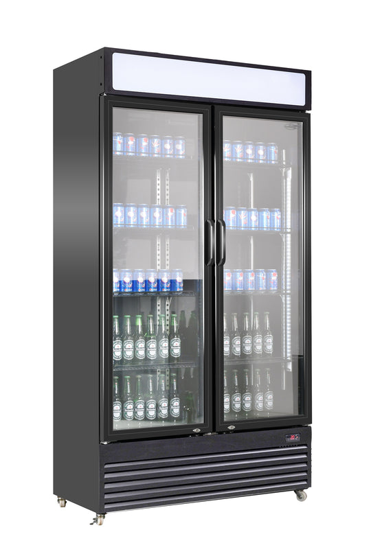 Kjøleskap 2 glassdører BEZ-780 GD svart