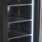 FRYSESKAP 1 GLASSDØR SORT NAP-250F