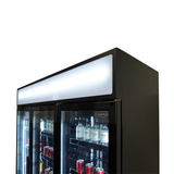 Kjøleskap 3 glassdører svart FCU-1200 BL