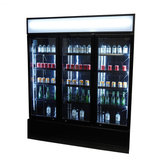 Kjøleskap 3 glassdører svart FCU-1200 BL