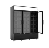 Kjøleskap 3 glassdører svart FCU-1200 BL