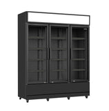 Kjøleskap 3 glassdører svart FCU-1200 BL