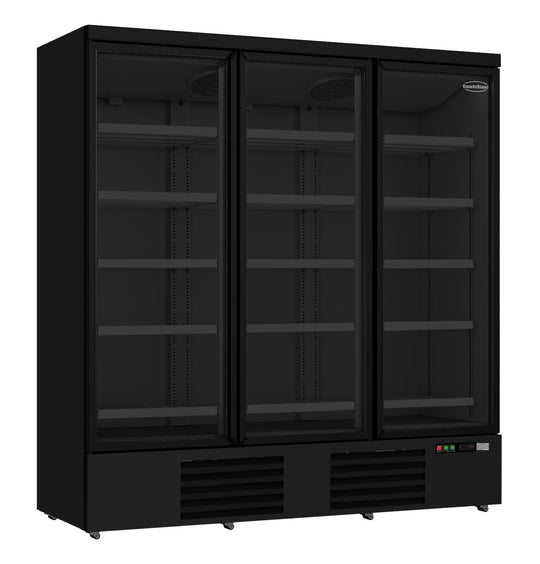 Kjøleskap 3 glassdører svart JDE-1530R BL