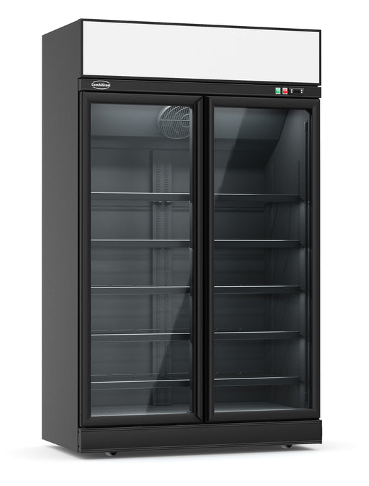 Kjøleskap 2 glassdører svart INS-1000R BL