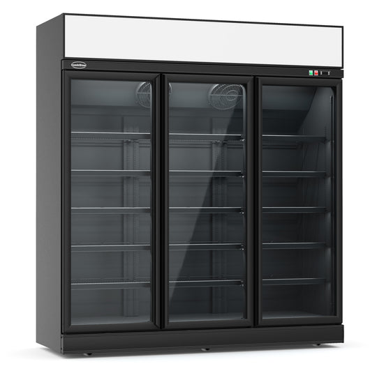 Kjøleskap 3 glassdører svart INS-1530R BL