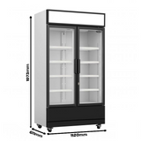Kjøleskap 2 glassdører FCU-750