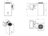 Positiv veggmontert enhet 4,1–6,5 m³