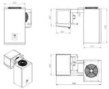 Positiv veggmontert enhet 6,6–9 m³