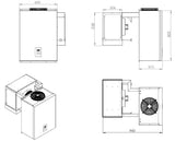 Positiv veggmontert enhet 13,1–18 m³