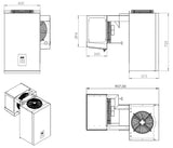Negativ veggmontert enhet 4,1–6,5 m³