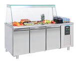 Saladette 3 dører 4x1/1GN beholdere