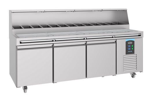 Pizzabenk 3 dører 13x 1/3 GN beholdere