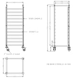 Avryddingsvogn flatpakket 2/1GN