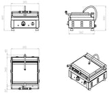 Kontaktgrill rillet
