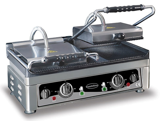 Dobbel kontaktgrill rillet