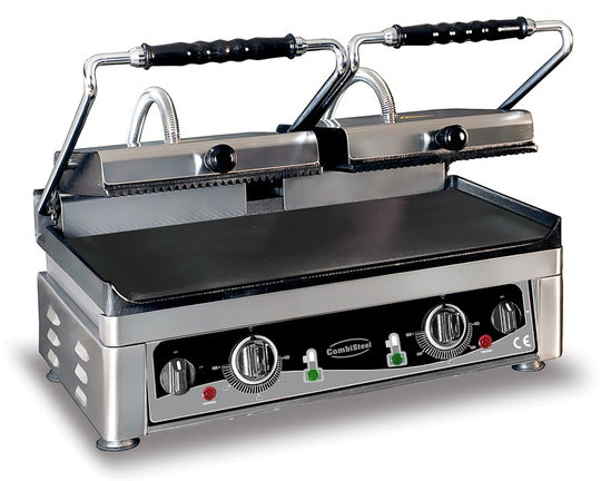 Dobbel kontaktgrill glatt/rillet