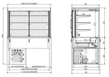 Nedfellbar kubisk kjølt display – lukket 3/1
