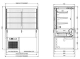 Nedfellbar kubisk kjølt veggmodell – rullegardin 3/1