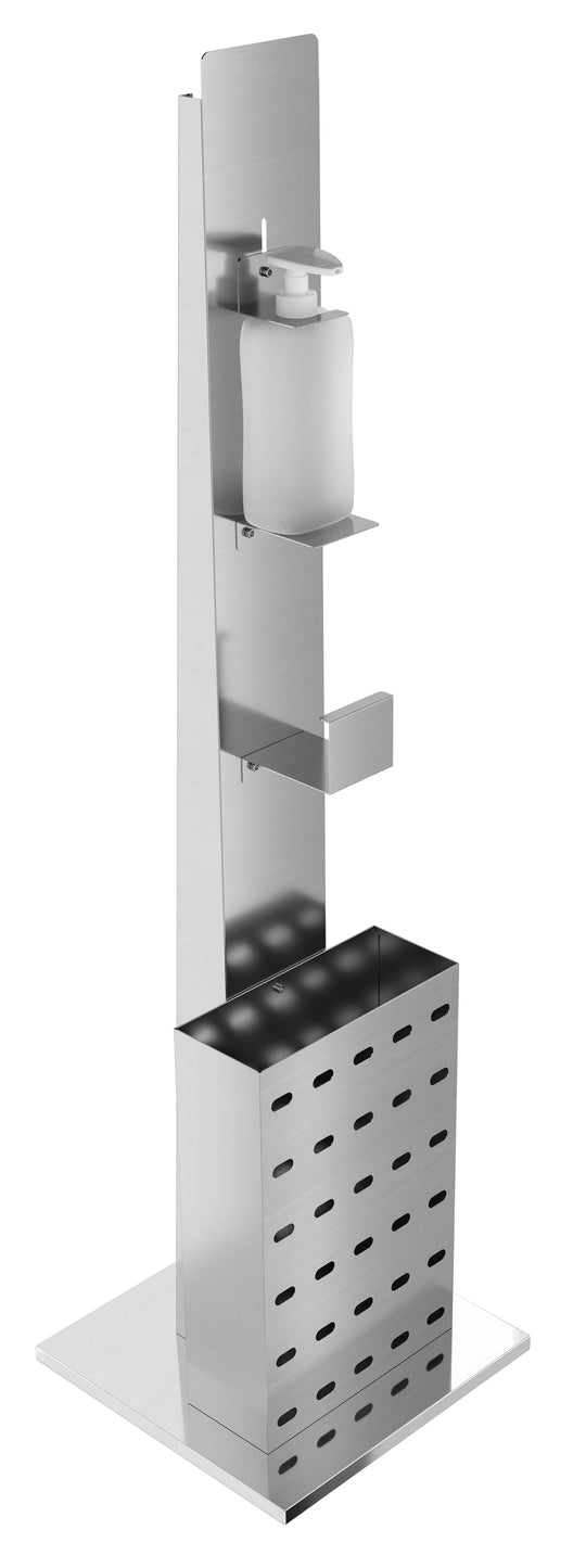 Rustfri desinfeksjonsstasjon inkl. dispenser