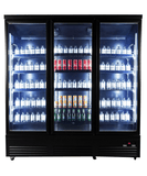 Kjøleskap 3 glassdører svart CEB-1600R BL