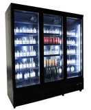 Kjøleskap 3 glassdører svart CEB-1600R BL
