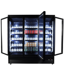 Kjøleskap 3 glassdører svart CEB-1600R BL