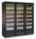 Kjøleskap 3 glassdører svart CEB-1600R BL