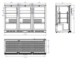 Barkjøler svart 3 dører