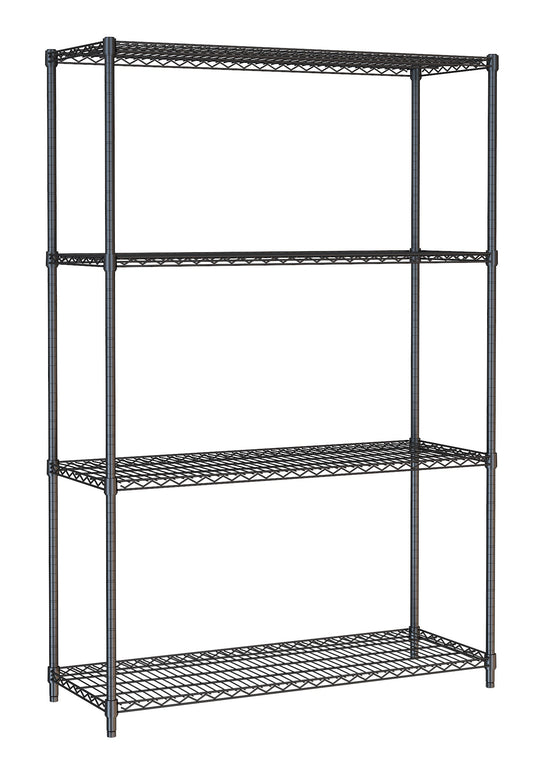Hyllereol 4 nivåer 1200 svart flatpakket