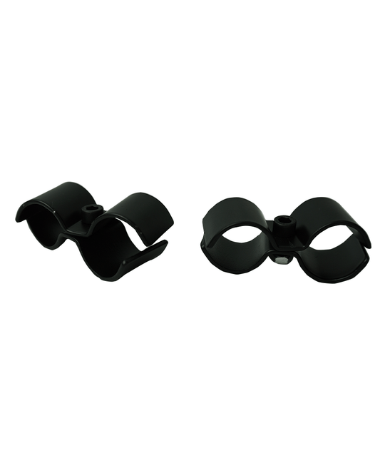 Sett med 2 stolpeklemmer svart for 7530.0025–0030–0035–0040