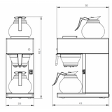 Kaffemaskin inkl. glasskanne 1.8L