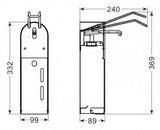 Desinfeksjonsstasjon inkl. albuebetjent dispenser