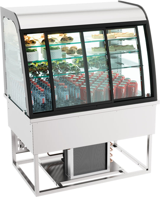 Drop in kjøledisplay/vitrine 140L Sliding doors -Skyvedører