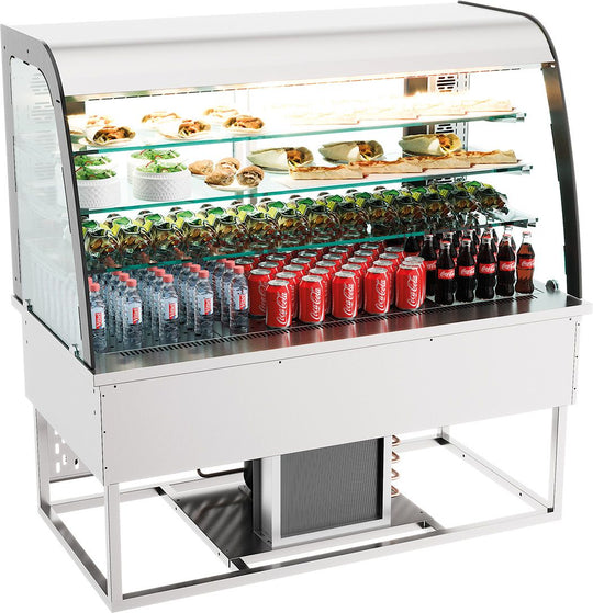 Drop in kjøledisplay/vitrine 200L åpen modell