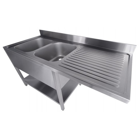 700 arbeidsbord med 2 kummer - flatpakket 1600