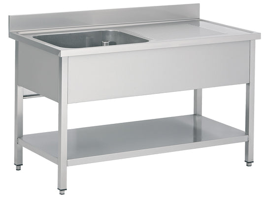 600 Arbeidsbenk med kum og underhylle. Flatpakket