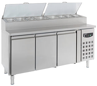 Saladette 3 dører 8x1/3GN