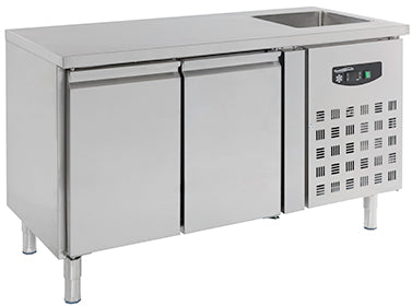 Kjølebenk m/ kum 2 dører 1510x700x960