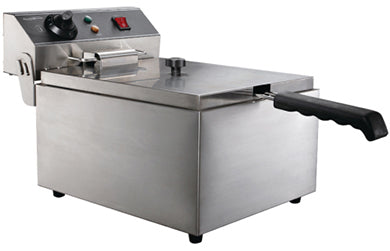 Frityr elektrisk m/lokk 1x6L