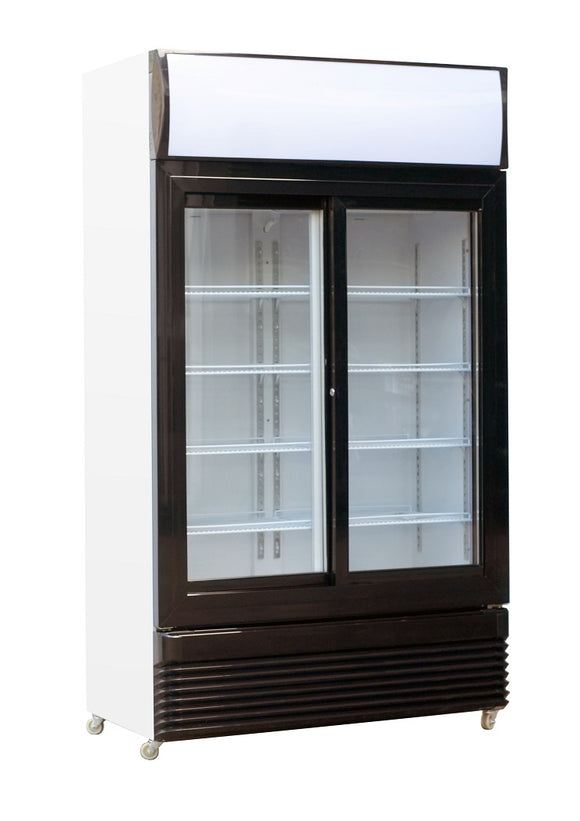 Kjøleskap 780L m/ skyvedør i glass