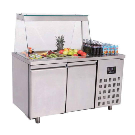 Saladette 2 dører 3x 1/1 GN Container